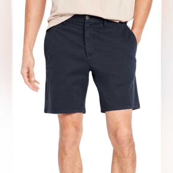 Slim Built-In Flex Rotation 5-inch Inseam Chino Shorts in navy Blue - Picture 1 of 7